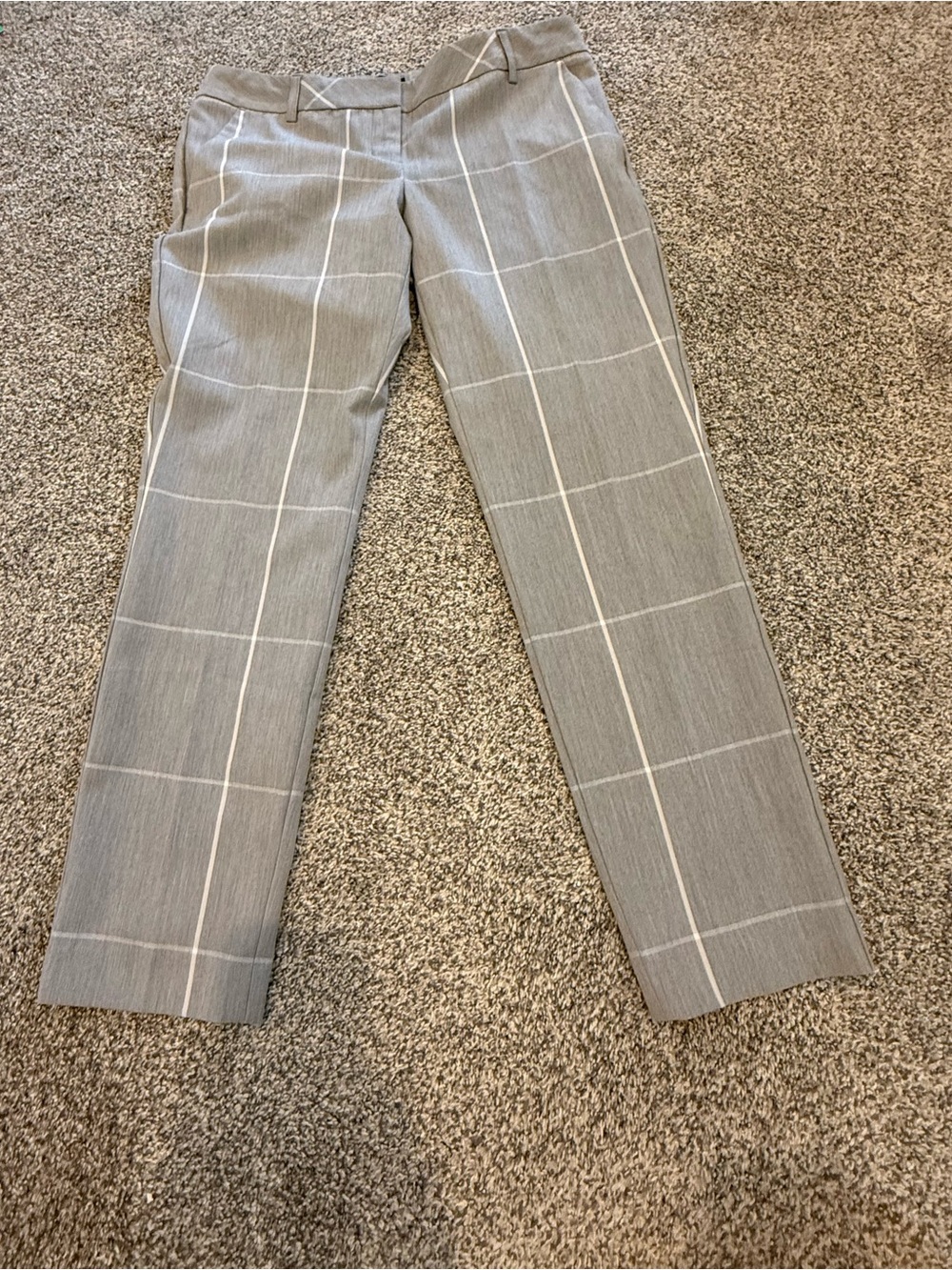 Express Gray Windowpane Dress Pants